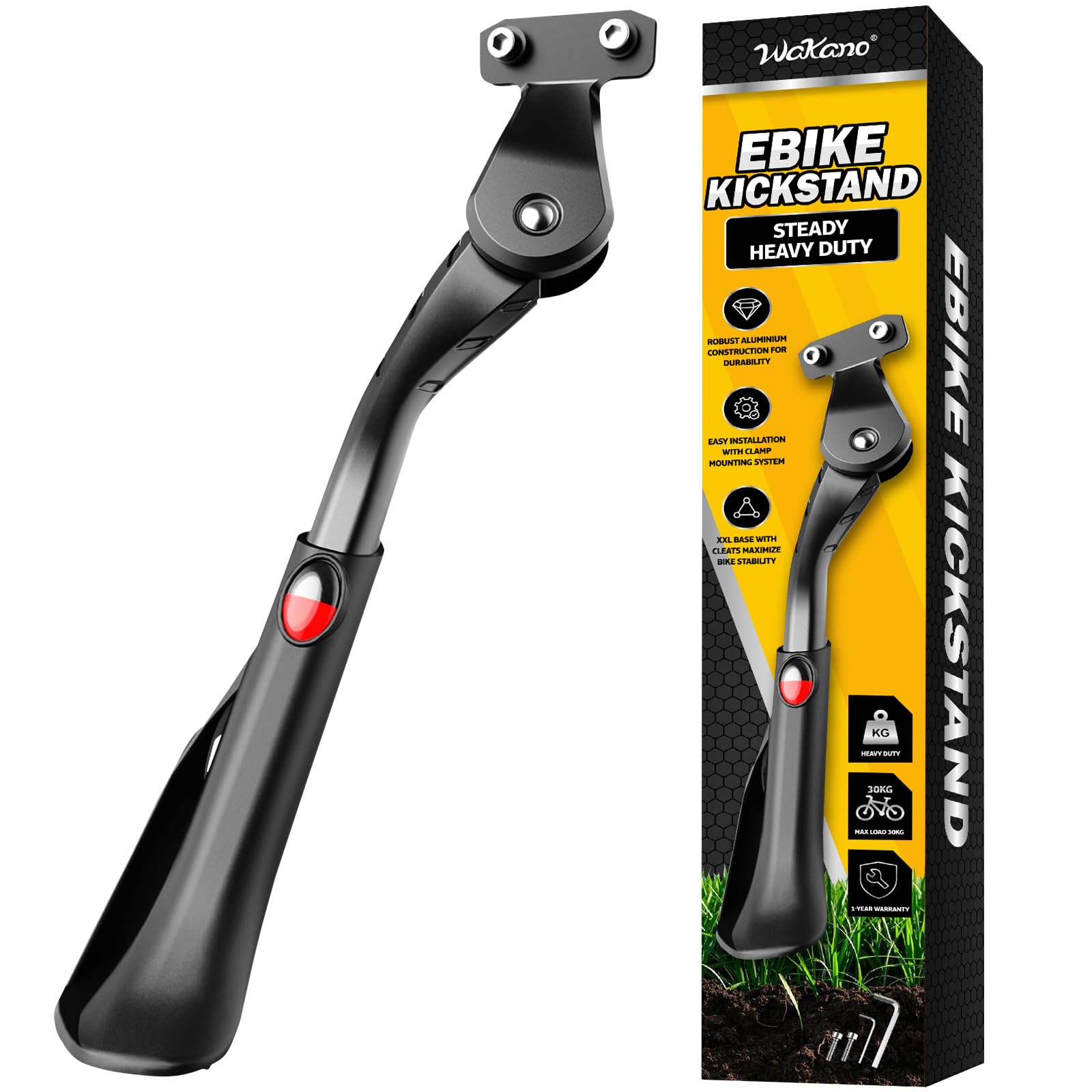 Wakano Ebike Fahrradständer 24-29 Zoll, Extra Stabil 45 Kg+, Robust Fahrradständer Hinterrad Für Mountainbike, Pendlerfahrrad, Nur Geeignet Für Fahrradkettenstreben Mit 2 Löchern (40 mm Abstand)
