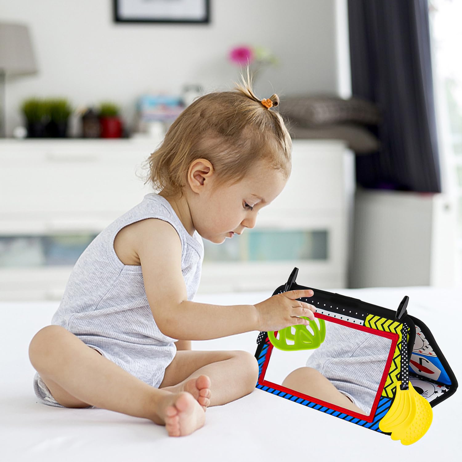 hahaland Jouets pour bébé 30 en 1 noir et blanc 0 3 6 mois, jouets pour