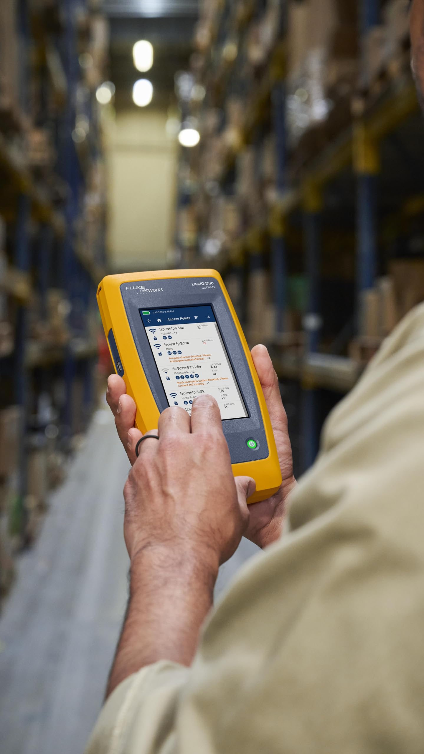 Fluke Networks LinkIQ™ 200 DUO Testeur de câbles, réseau et Wi-Fi, version UE