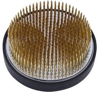 Ikebana Kenzan Round Ikebana Flower Arrangers with Rubber Gasket Art Fixed Arranging Tools Fixed Alignment Tool(diameter80mm)