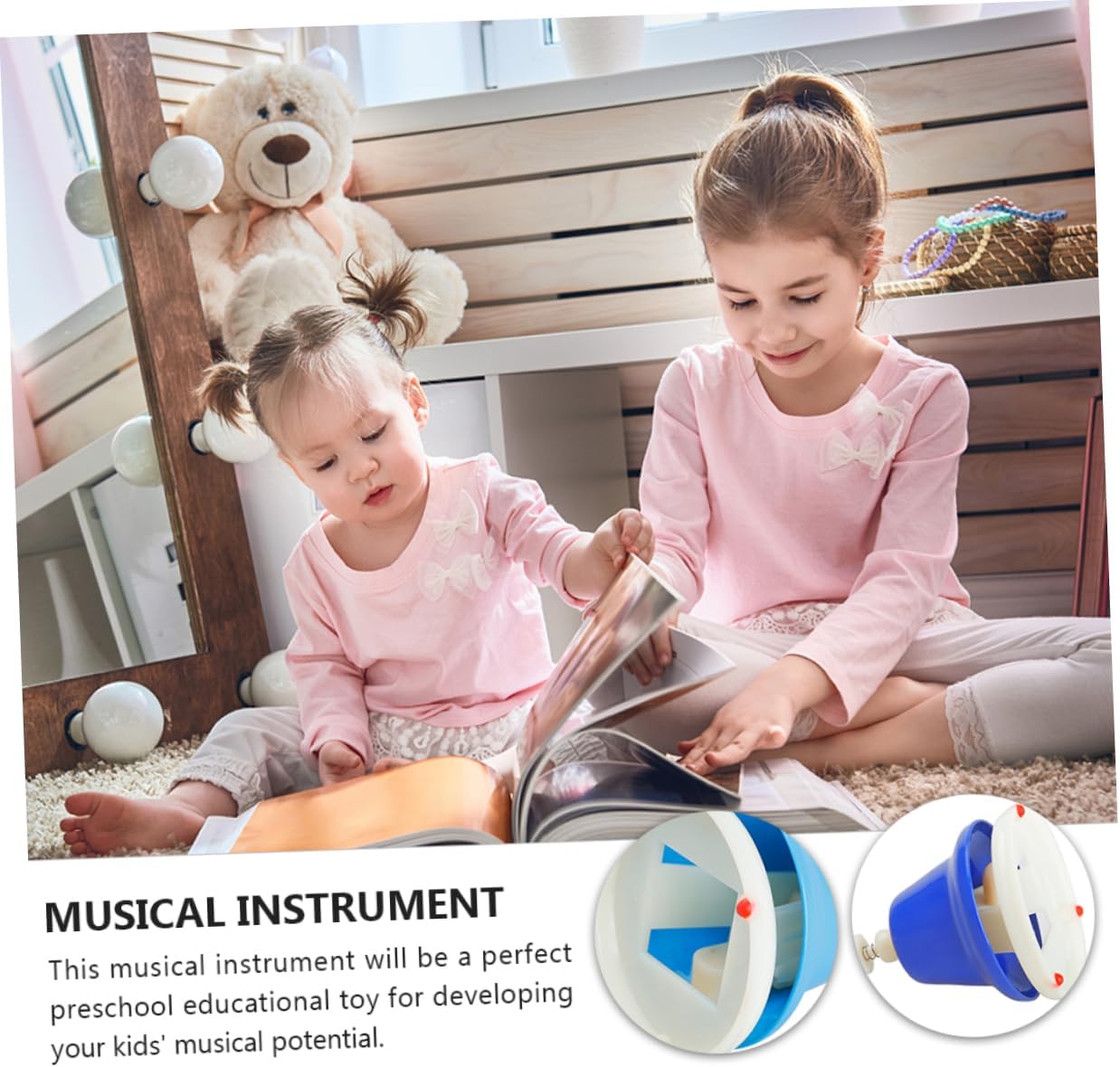 KICHOUSE 1Set Note Colorful Metal Handbells Percussion Musical Instrument for Early Education Lightweight Design for Brain Development and Fun Play