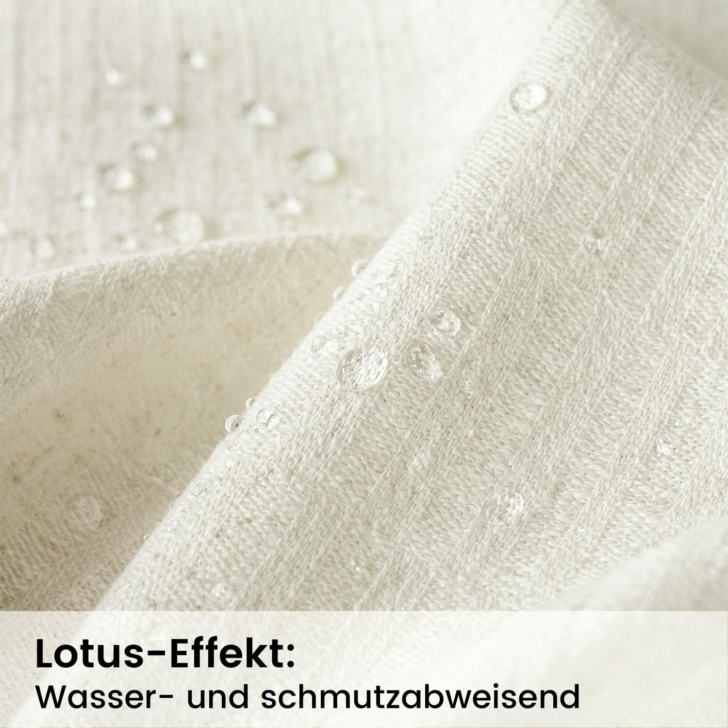 Beige Wasserabweisende Tischdecke, Baumwoll-Leinen-Mischgewebe