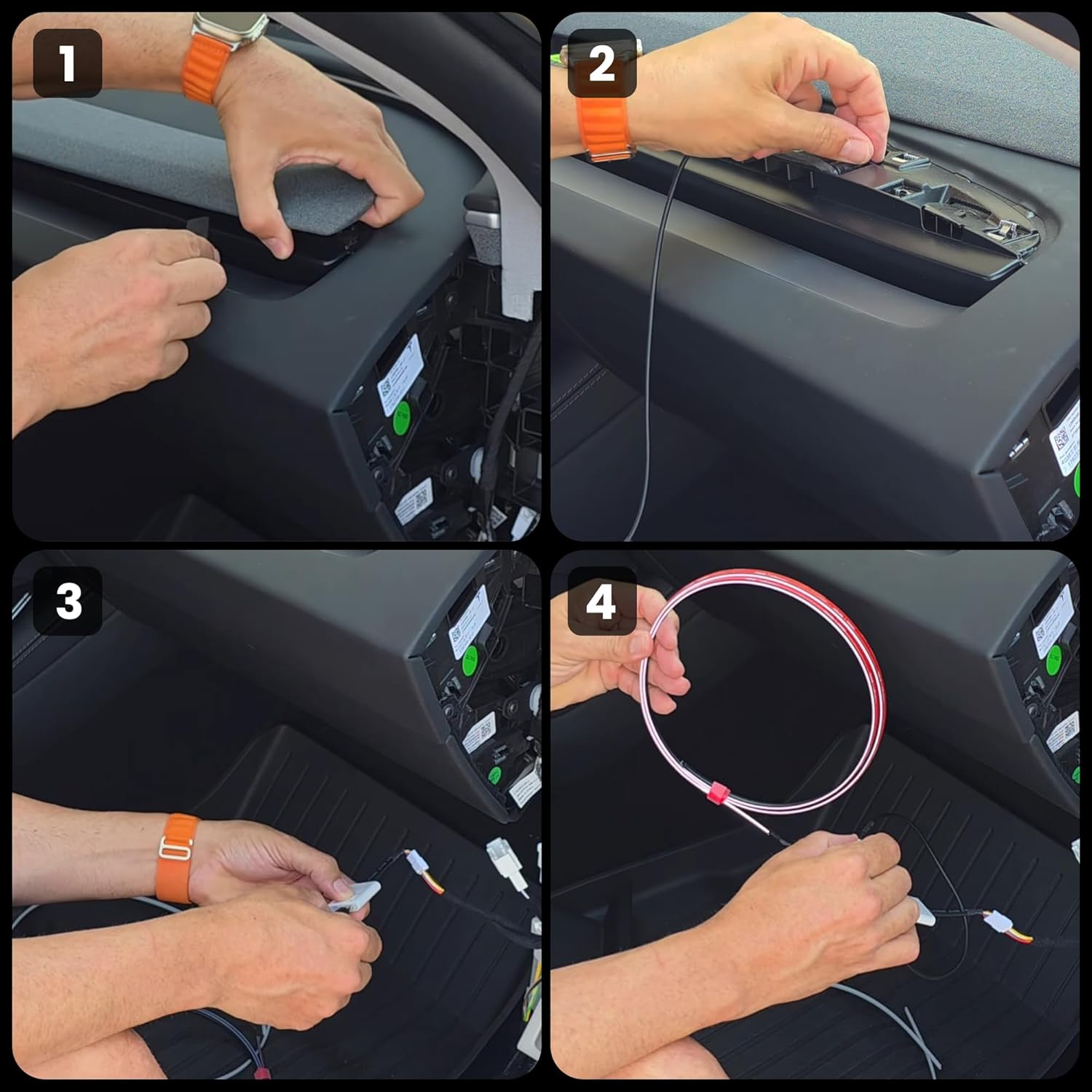 Ambient Light Blind Spot Detection for TSLA Model Y Juniper 2026 & Model 3 Highland 2024-2025 Multi Color Effect Warning Light Strip LED Safety Indication Monitor Accessories