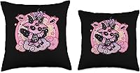 Vista 3 de Creepy baby Baphomet Occult art Pastel Goth Devilish Baby Baphomet - Almohada de 16 x 16 pulgadas, multicolor