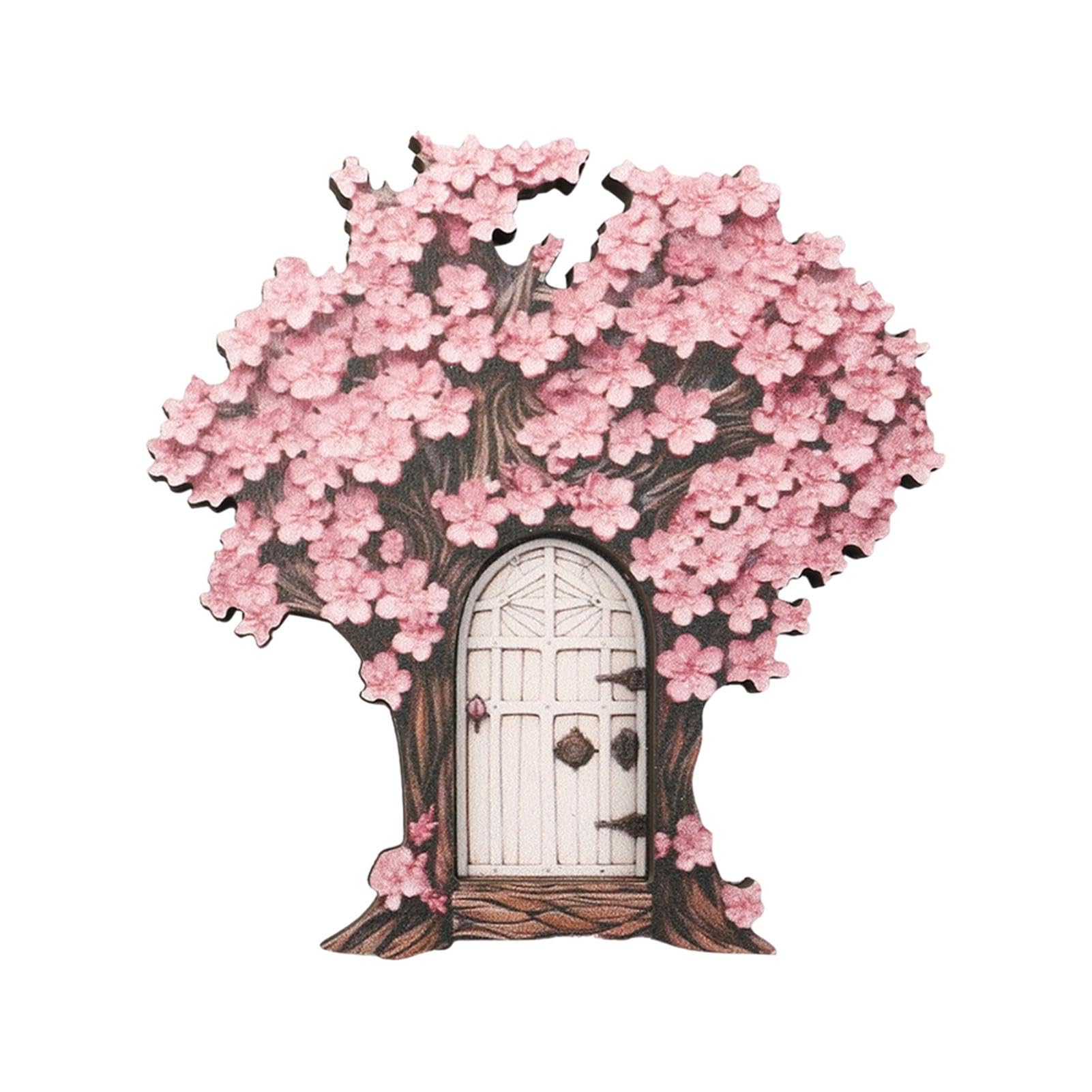 Puertas de Hadas para Árboles al Aire Libre,Puerta de Hadas para Pared | Puerta de hadas de jardín puerta de elfo de madera,aturas adorables de jardín de hadas, decoración de adornos de jardín para ho