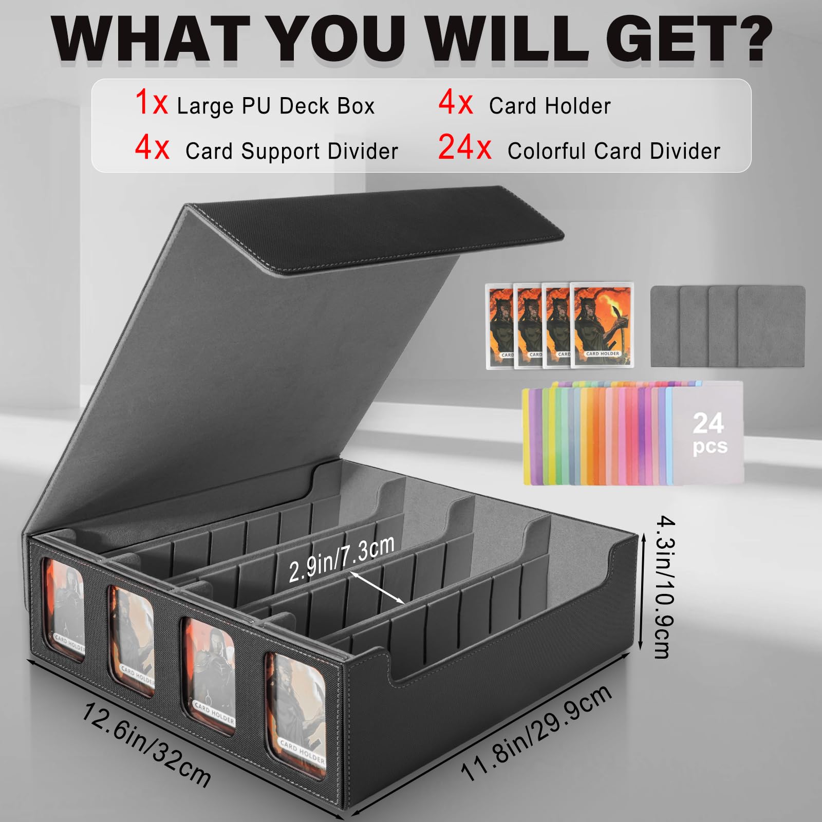 Commander Deck Box for MTG, Trading Card Storage Box Holds 3000+ TCG Cards, MTG  Deck
