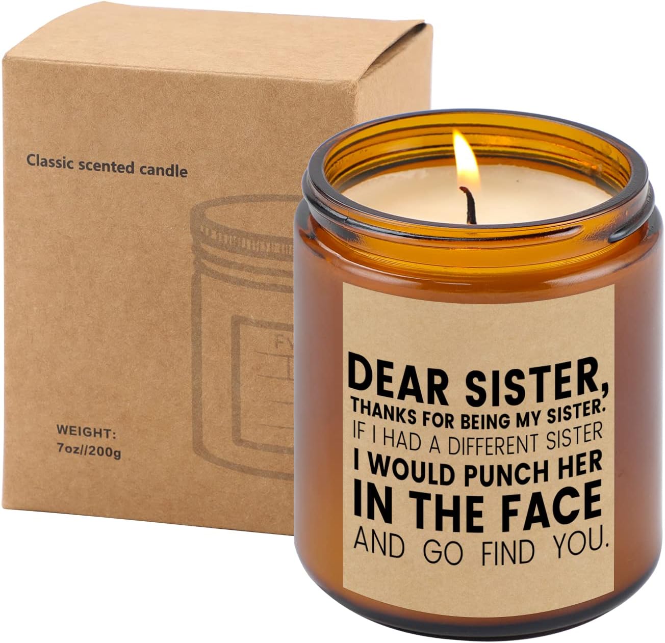 Funny Sister Gifts from Sister, Tulolvae Lavender Scented Candles for