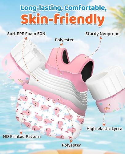 Miniatura 5 de HeySplash Chaleco de Natación para Niños, Flotadores de Piscina para Niños Pequeños, Chaleco de Natación para Niños con Correa Ajustable, Chaqueta