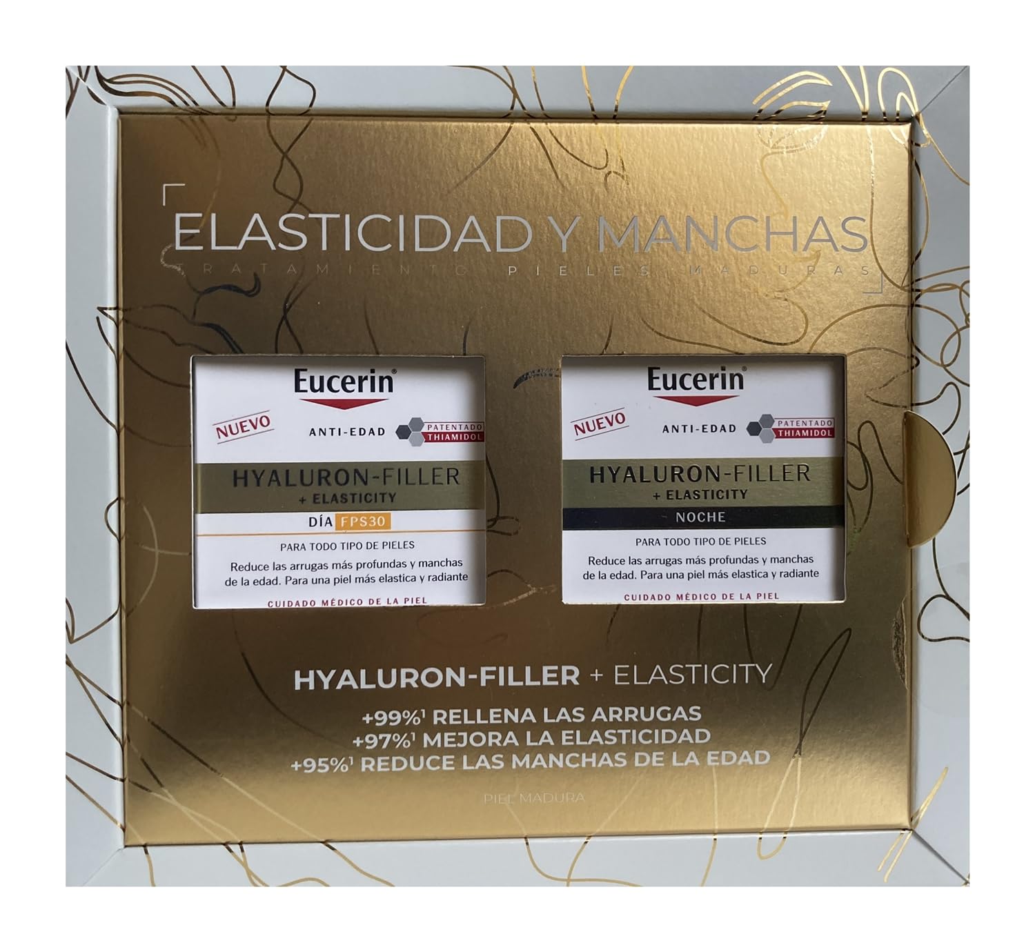 compatible con Eucerin Cofre piel Madura: (Crema de Día SPF30 50 ml y Crema de Noche 50 ml.) TOTAL 1 COFRE