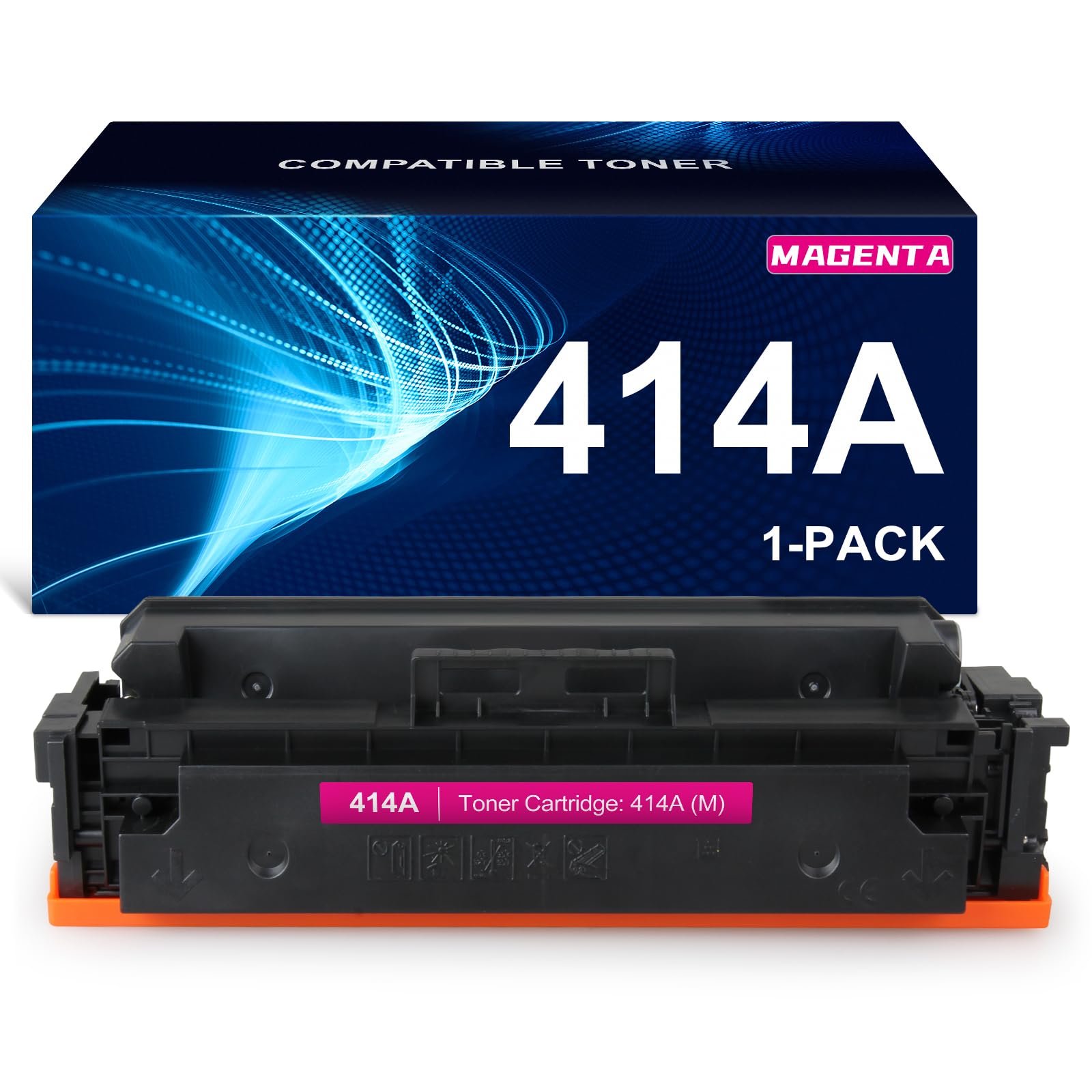 414A Compatible Toner Cartridge Replacement for HP 414A W2023A 414X W2023X Works with M454 M454dw M454dn MFP M479 M479fdw M479fdn M479dw M455dn M480f Printer W2023A (1 Magenta)