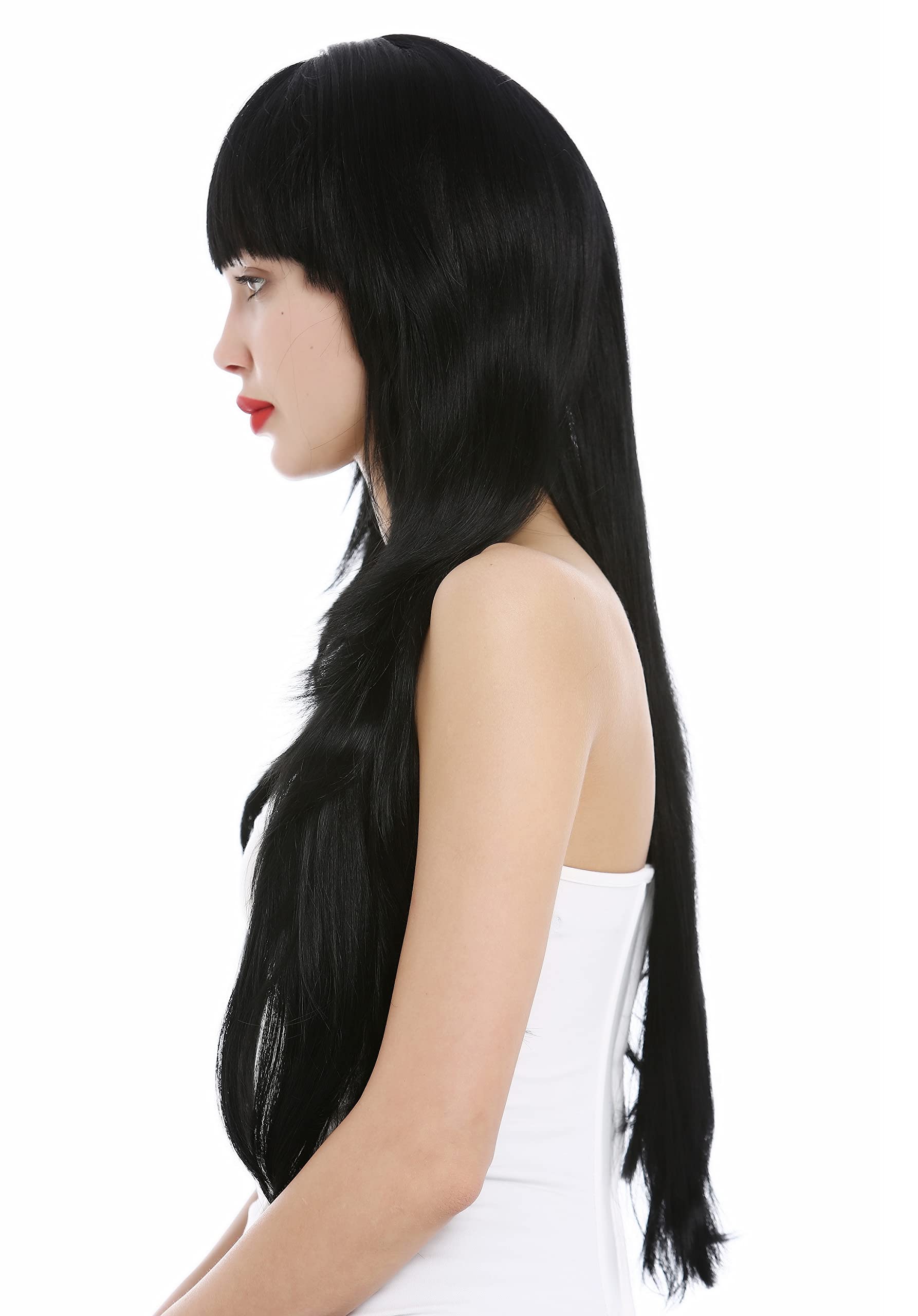 WIG ME UP - VK-43-1 Lady wig very long layered sleek straight fringe black, black (1) - Image 3