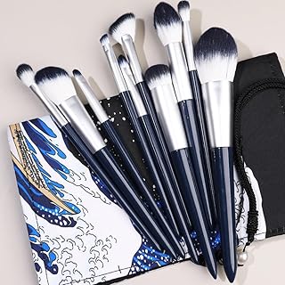Makeup Brush Set 10 Pcs Premium Synthetic Fou...