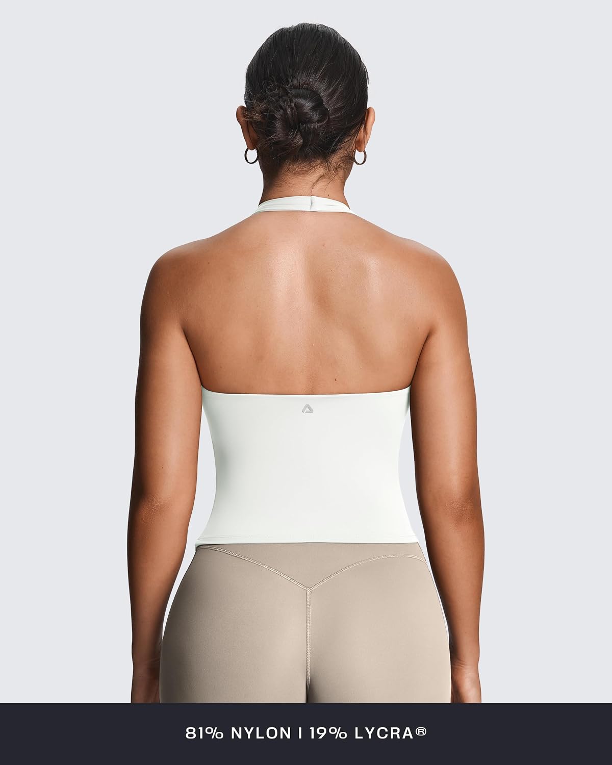 Aoxjox Women's Sleeveless Athlenza Halter Tank Tops Workout Athletics Lumastretch Yoga Curve Longline Crop Top