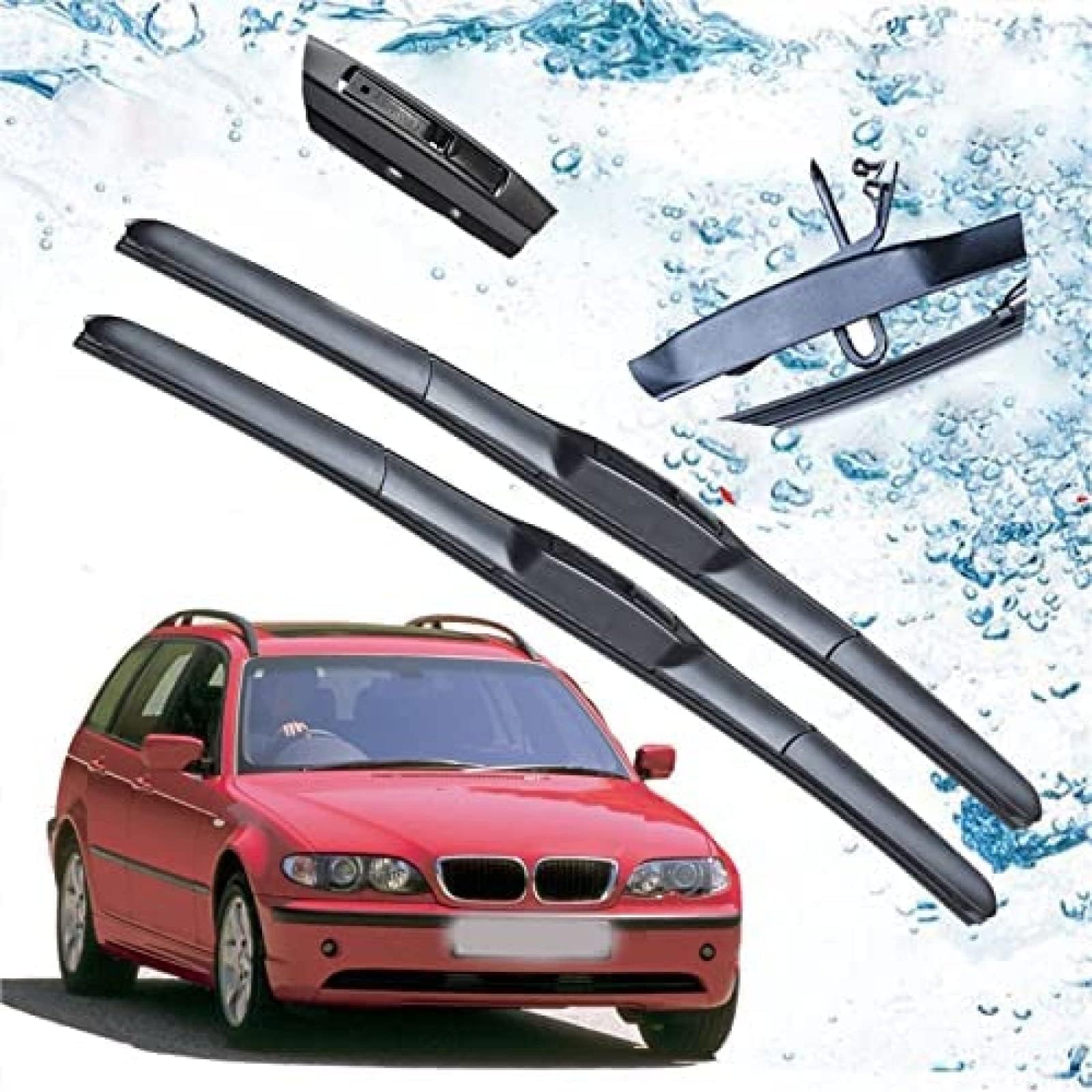 TMAR Scheibenwischer Vorne und Hinten Wischerblätter Set Für BMW 3er E46 Touring Estate 316 318 320 325 330 1998-2006, Windschutzscheibe Front Fenster Wischer Auto Zubehör