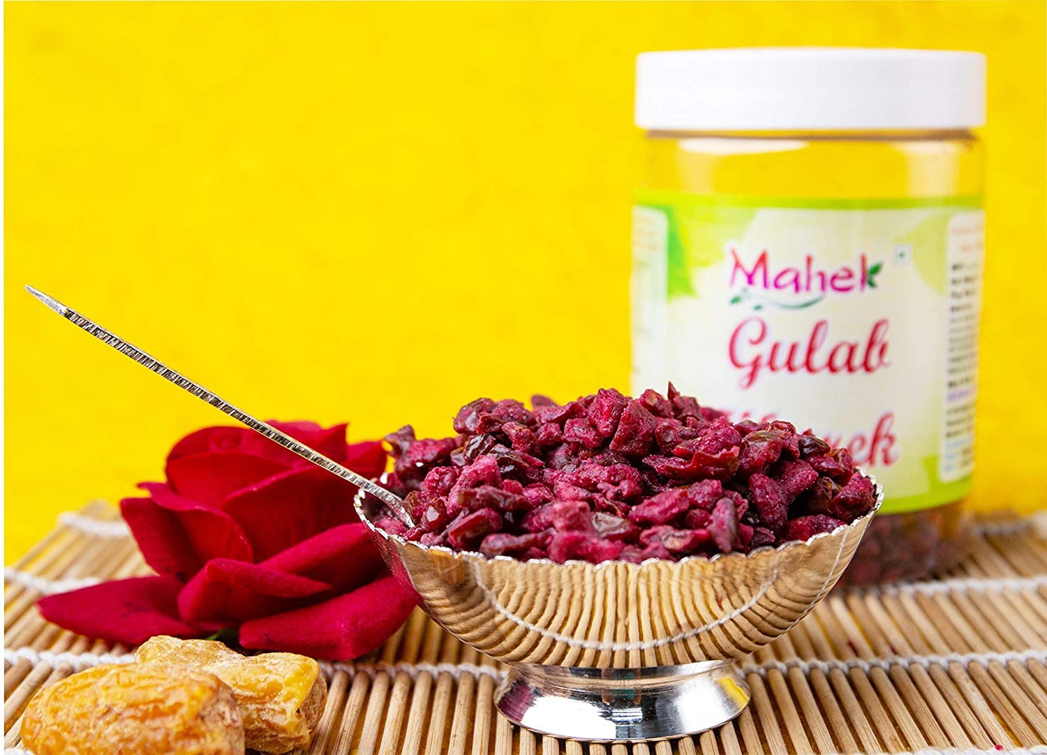 Mahek Gulab Kharek Mouth Freshener, 300 Grams_Packing May Vary