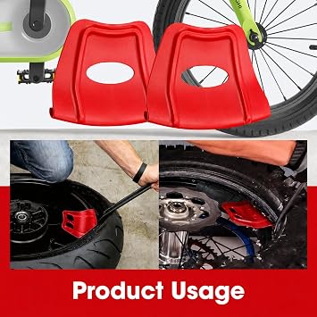2Pcs Rim Shields Guards, Wheel and Tire Tool,Wheel Rim Protector (Red)