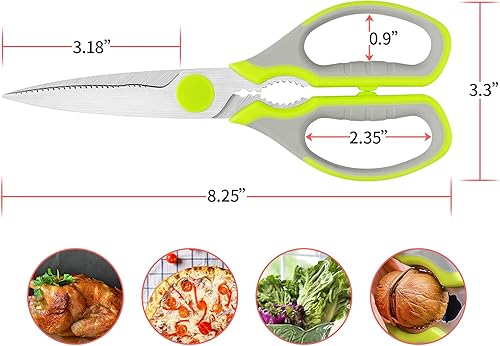 Miniatura 9 de Multifunción Tijeras de cocina, tijeras resistente por wellstar para carne de pollo pescado zacate aves de corral hoja de acero inoxidable de