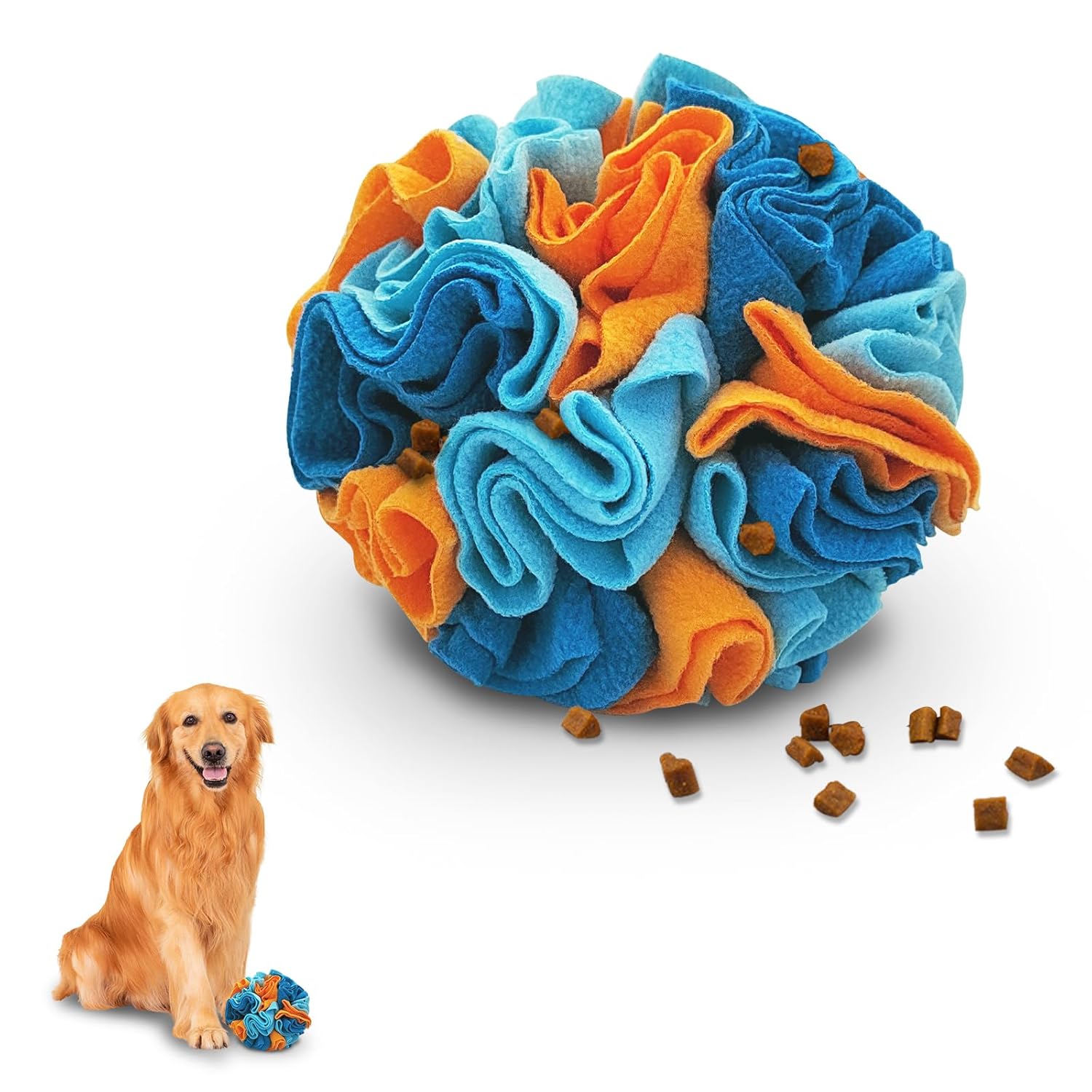 Dog Treat Ball Colorful Fleece Dog Snuffle Ball for Dogs Large Breed Medium Breed Pigs Rabbit Interactive Dog