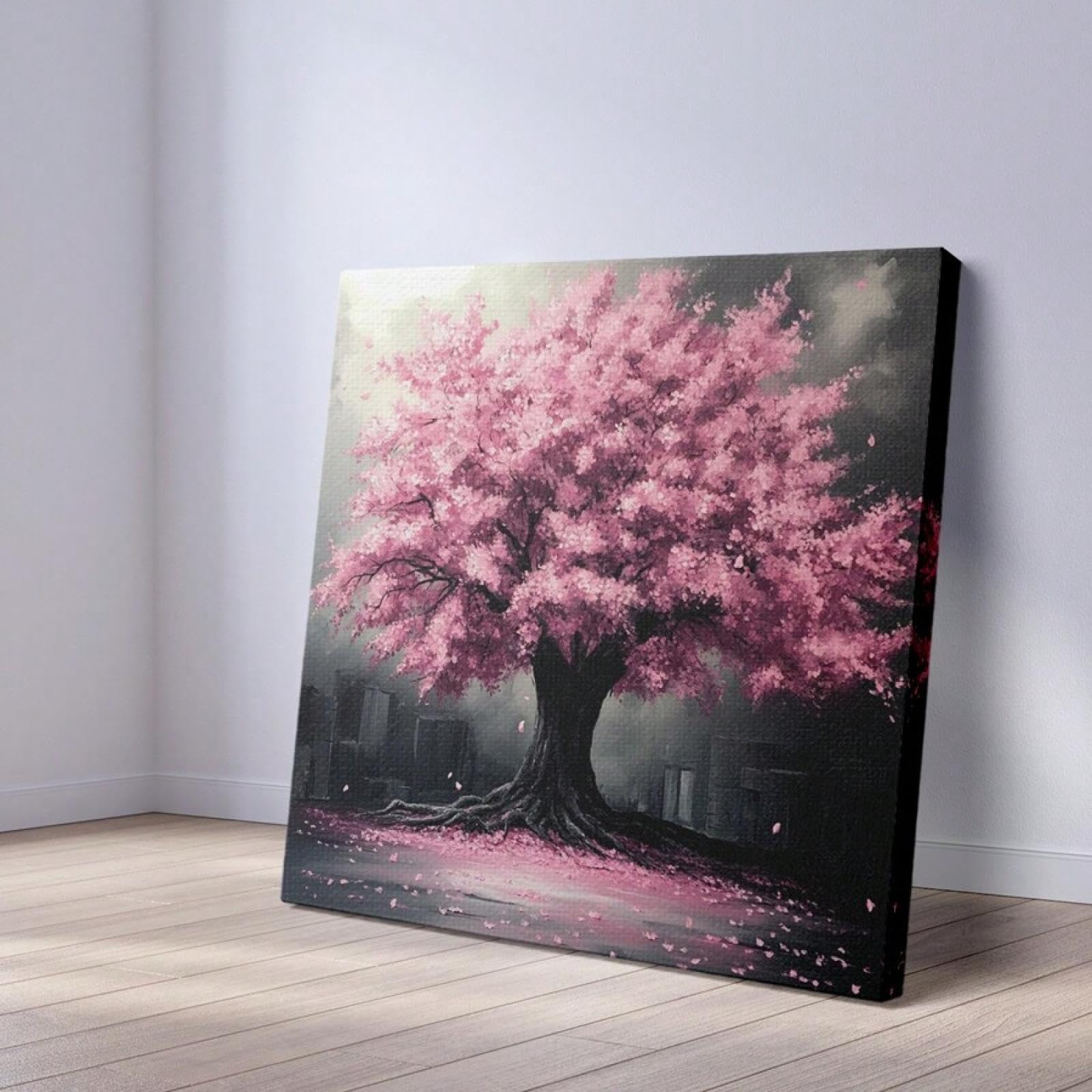 Impression sur toile arbre de vie rose décoration murale moderne cadre - 8