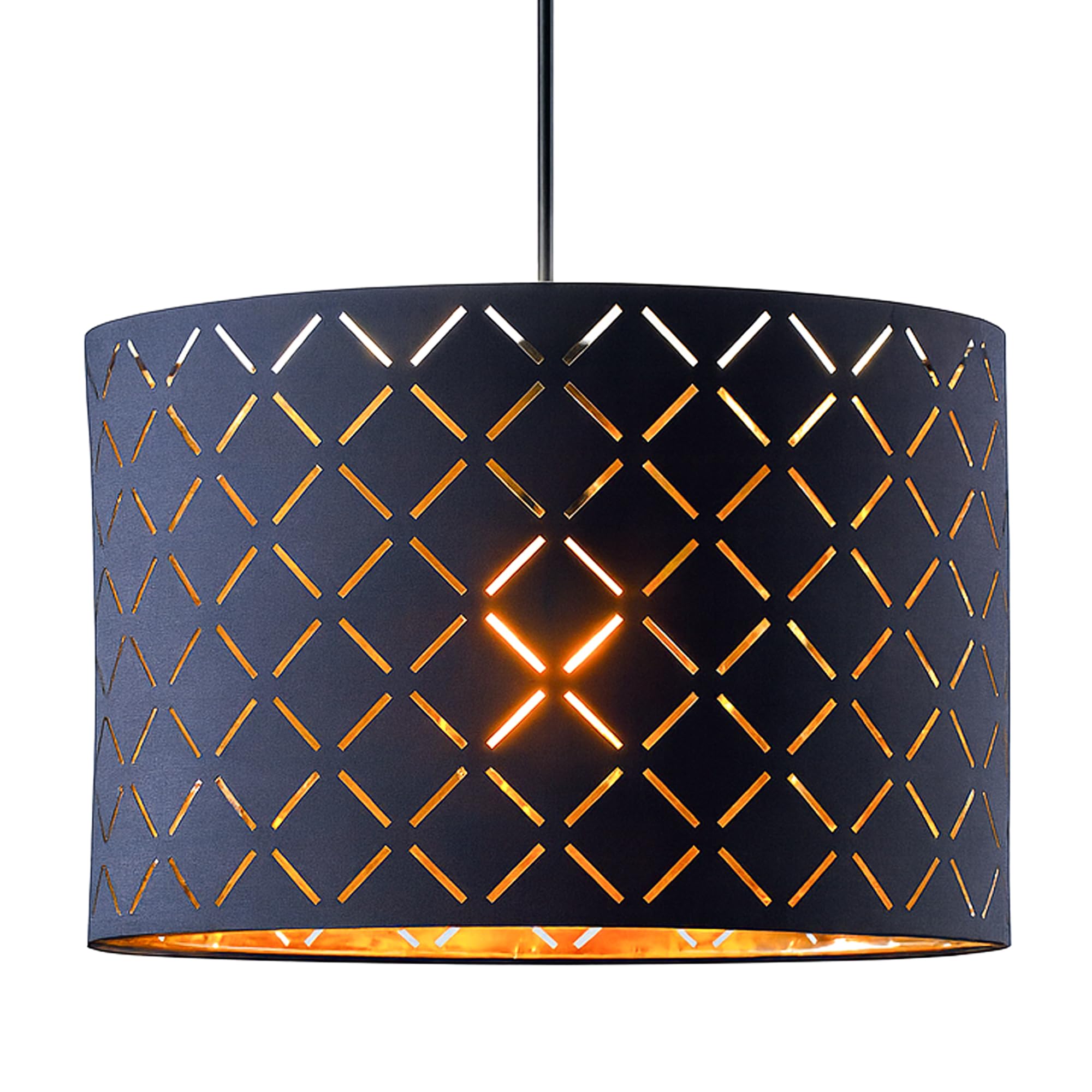 Innoteck Black External Warm Gold Inner Refelctive Drum Shade