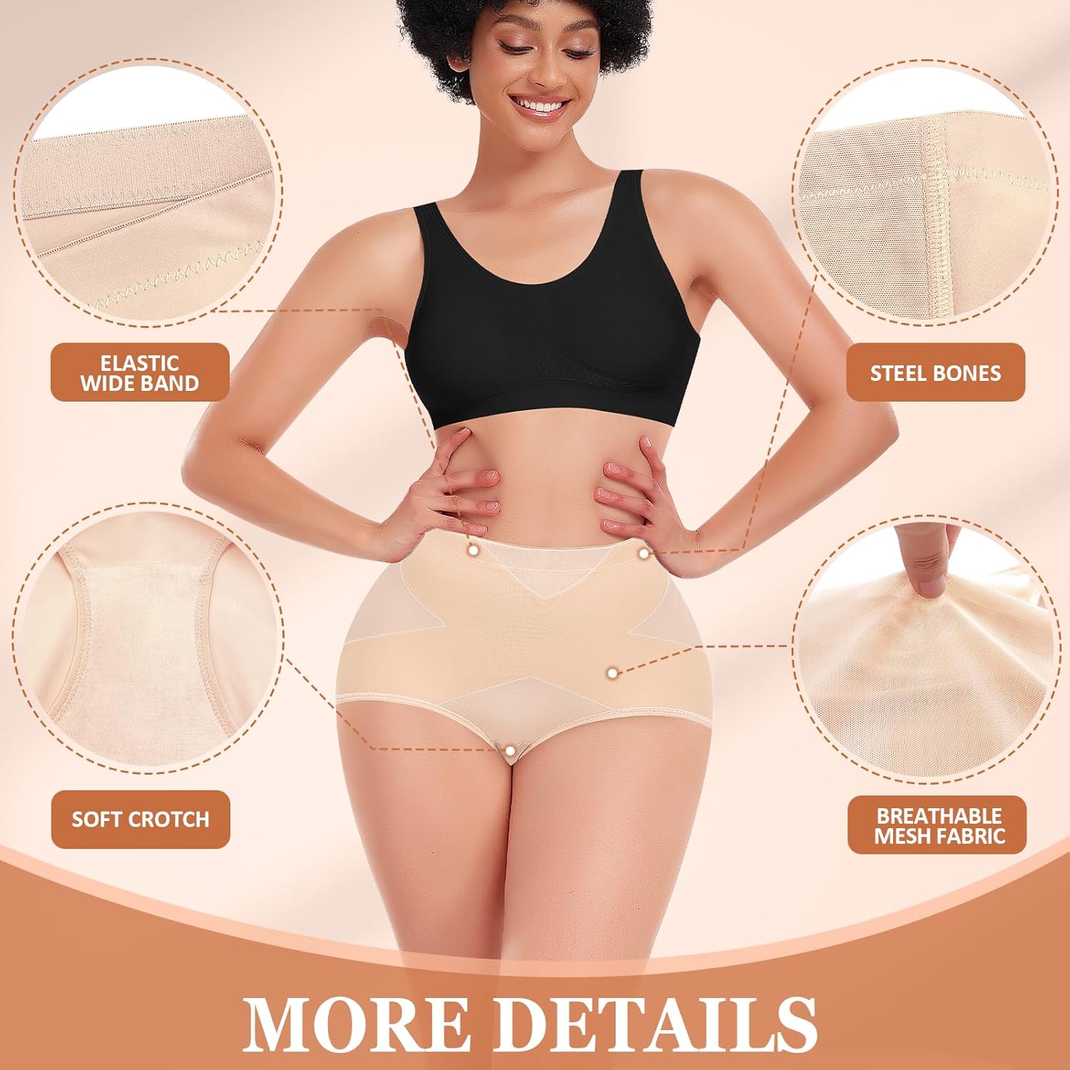 Werena Tummy Control Shapewear for Women Shaping Panties Underwear High Waisted Cincher Body Shaper Slimming Panty Girdle - Image 3