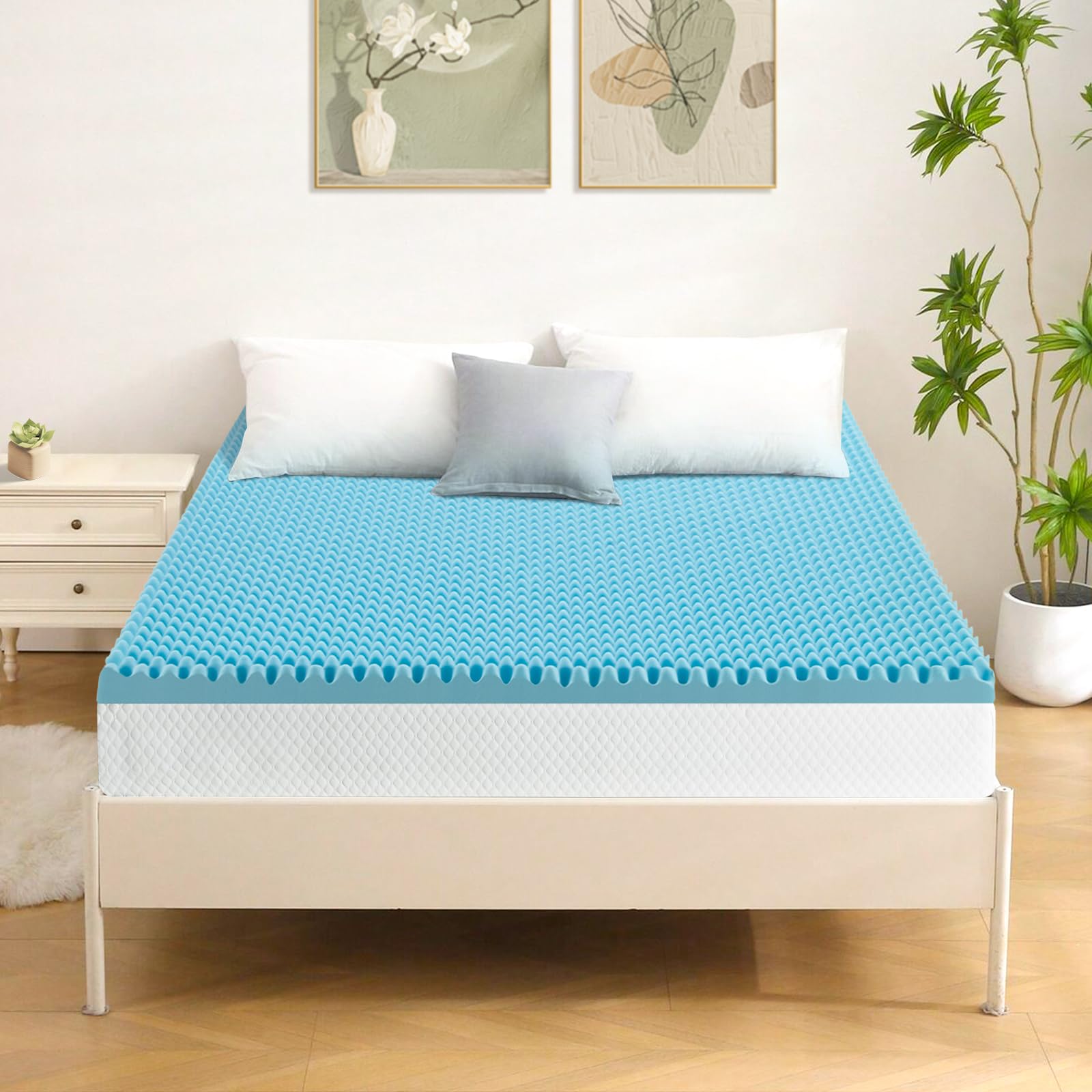 Amazon.com: GJQ 2 Inch Egg Crate Memory Foam Mattress Topper Queen
