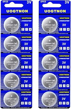 UOGTNON CR2330 3V Lithium Battery 10 - Pack