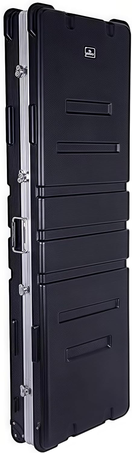 Crossrock PE Injection Molded Keyboard Case for 88/76-Key Instruments | Custom Foam Interior, Wheels & Handles – Durable Hard Shell for Nord, Yamaha, Korg, Roland – Black (CRA988KBK)