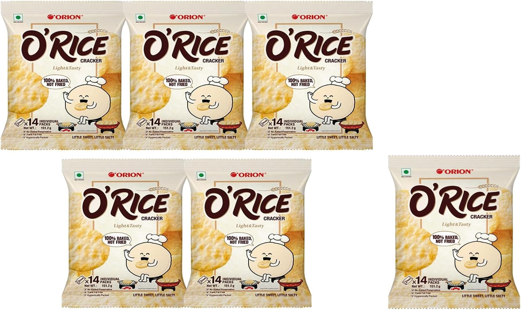 ORION O'Rice Cracker - Monthly snack box, 70pc Pack | Baked Korean snack | Healthy Snack & Orion O'rice cracker - Baked Korean snack (Pack of 1)|Weekly snack pack