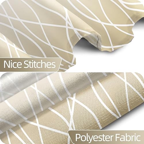 Miniatura 178 de Cortina de ducha pequeña a rayas gris claro degradado para baño, 36 x 72 pulgadas, juego de cortina de ducha geométrica para cabina de RV con Gris