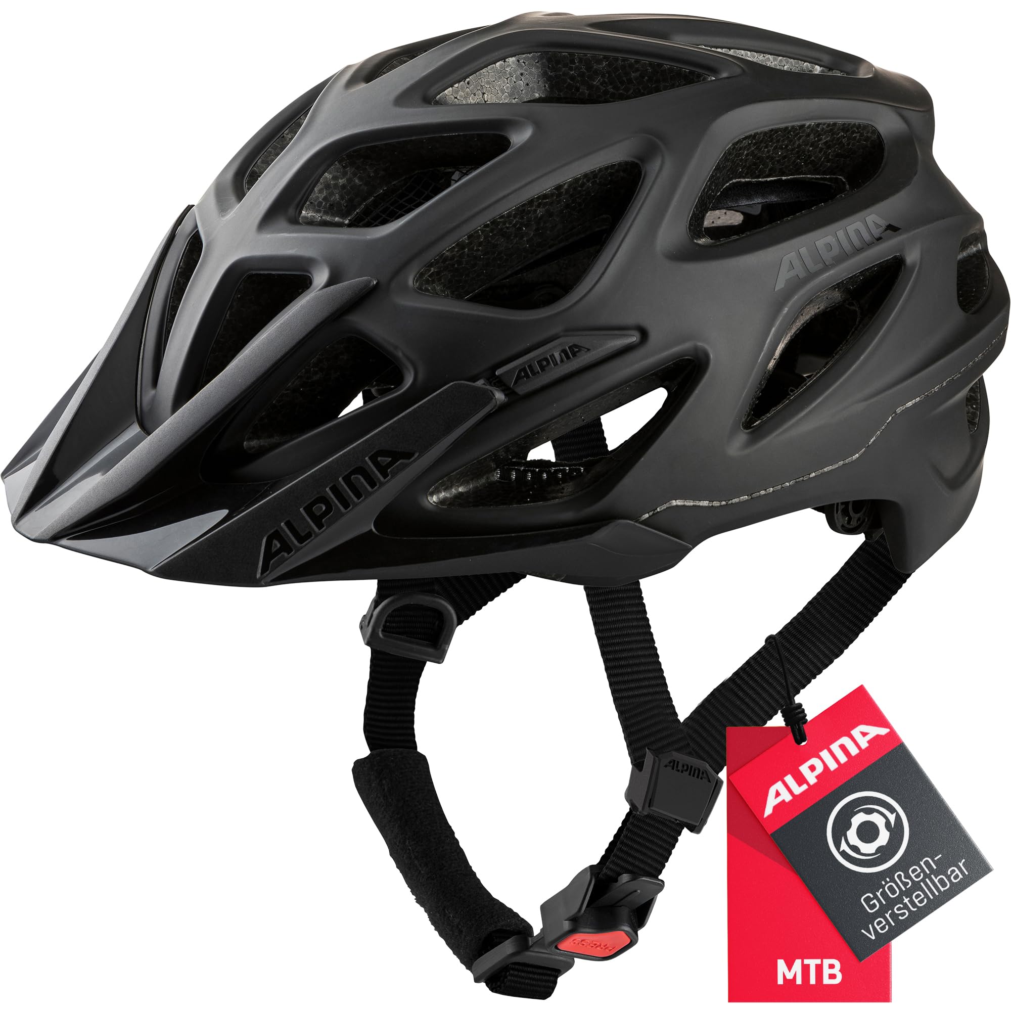 Alpina Mythos 3.0 Fahrradhelm, Black matt, 59-64 cm | individuelle Größenanpassung - leichte Inmold-Bauweise - besonders leicht
