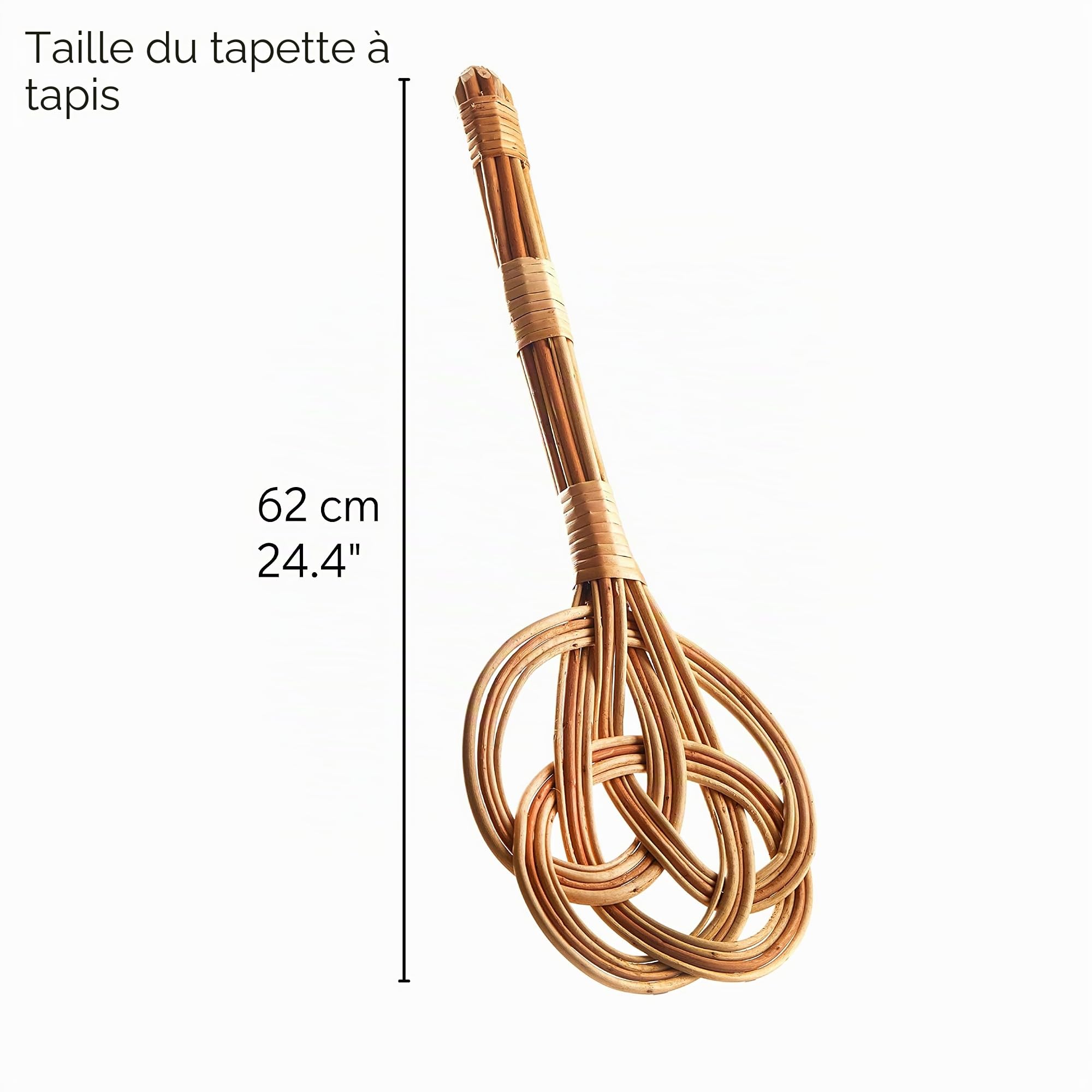 Batteur à tapis World of Nature durable et fabriqué à la main - Indispensable pour les propriétaires d'animaux domestiques