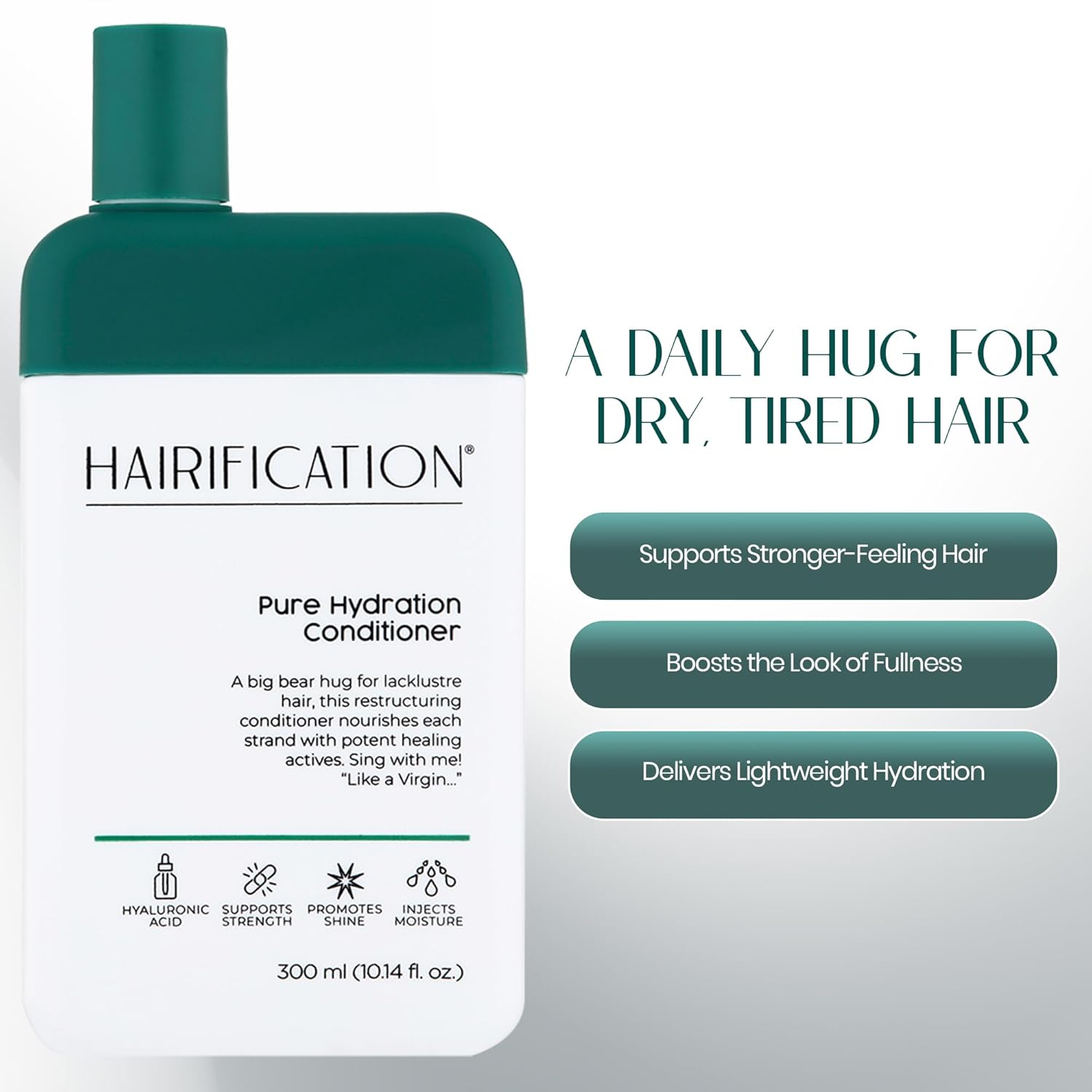 Pure Hydration Daily Conditioner for Dry or Fine Hair with Hyaluronic Acid, Niacinamide and Pro-Vitamin B5, 300ml - Image 6