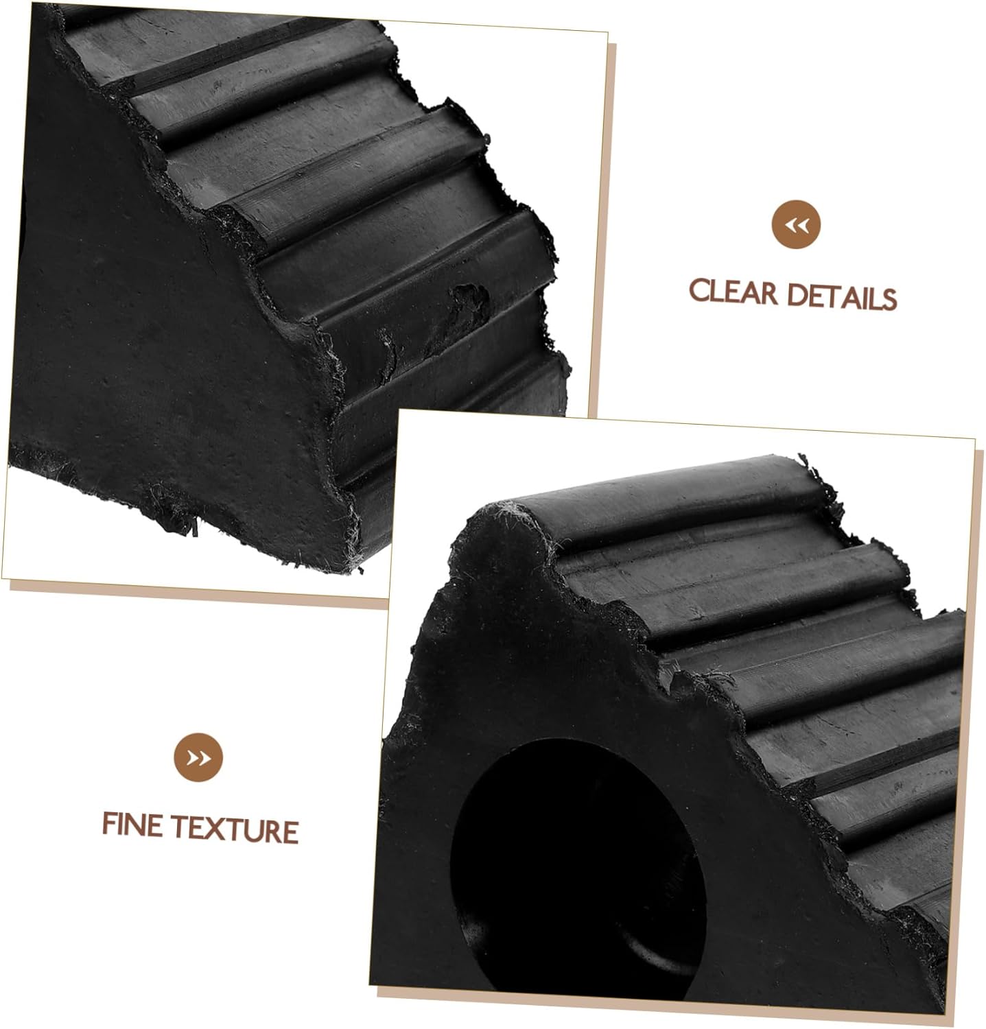 STOBAZA Motorcycle Chocks for Trailers Rv Wheel Chock Rubber Wedge Design for Parking and Maintenance Safety