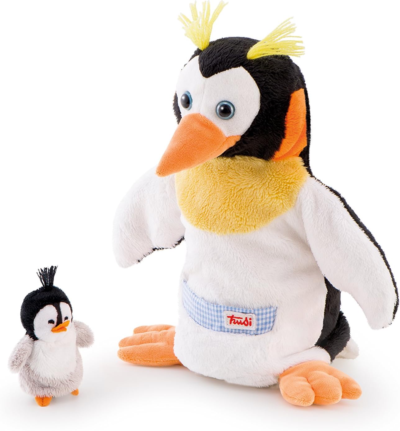 Trudi Puppet Penguin with Baby Soft Toy