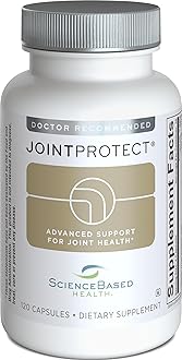 ScienceBased Health JointProtect – Advanced Joint Support with Glucosamine Sulfate, Boswellia (30% AKBA), Longvida Curcumin, FruiteX-B, & Vitamin C – for Flexibility & Cartilage Health – 120 Capsules