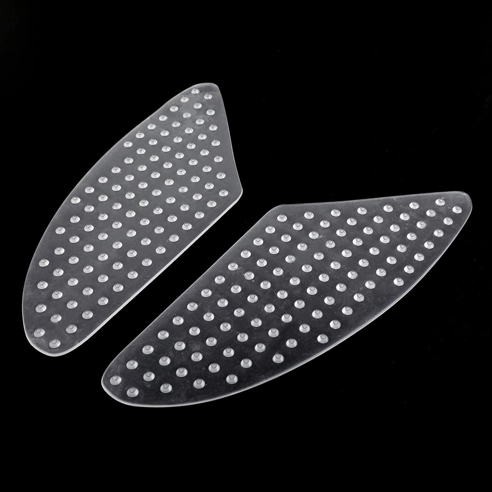 2 pezzi Universale Moto Carburante Serbatoio Pad Para Colpi e Protezione Graffi Serbatoio Protezione Serbatoio Trazione Pad Fishbone Adesivo Protezione vernice per serbatoio moto (trasparenza)