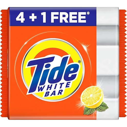 Tide White Detergent Bar Soap Value Pack 200g x 5