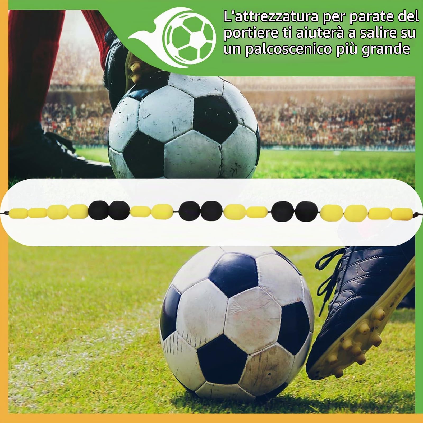 Attrezzatura per l'allenamento del Portiere, Attrezzatura per la deviazione del Portiere da 2,75 m, Deflettore a Linea Singola con 2 sacche d'Acqua, Attrezzatura per l'allenamento Calcio Ausili