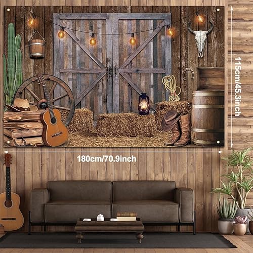 Miniatura 12 de Decoraciones de fiesta de vaquera, suministros de fiesta de vaquera occidental, incluye 50 globos de vaquera y 1 pancarta occidental