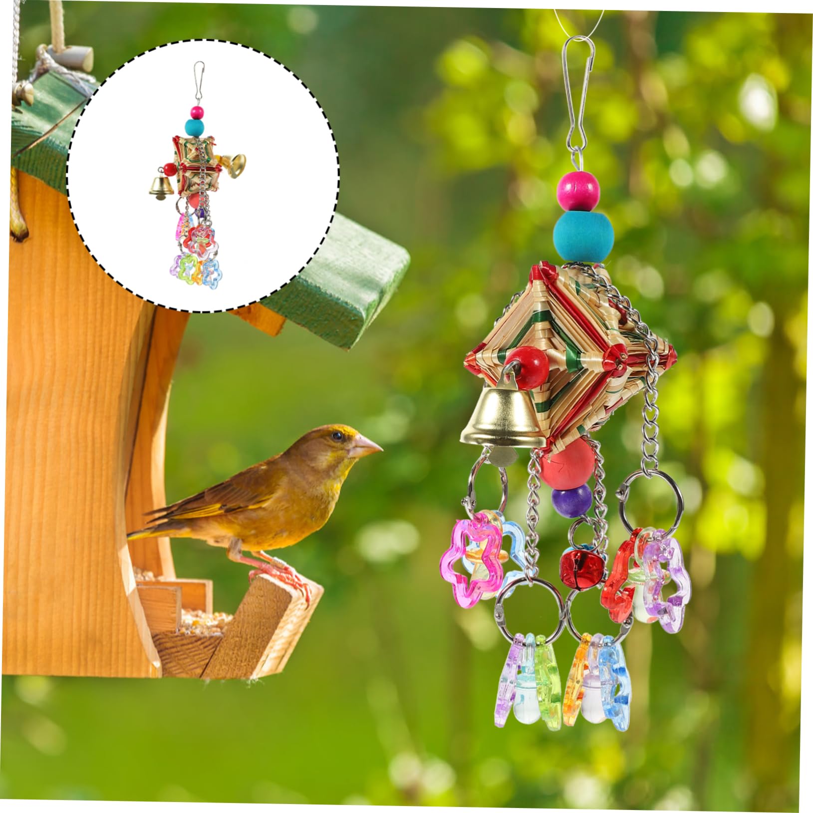 BESPORTBLE 5pièces Jou Mâcher Suspendu pour Perroquet Acrylique Accessoire Amusant pour Oiseaux De Compagnie Jou Grignoter Escalader pour Oiseaux