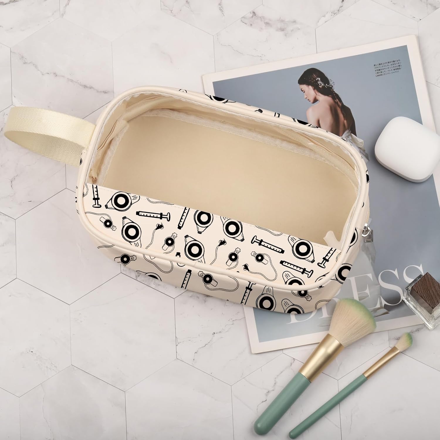 MNIGIU Feeding Tube Awareness Gift My Belly Has Two Buttons Clear Makeup Bag After Surgery Recovery Gift G tube Pouch (My Belly Has Two Buttons) image 5