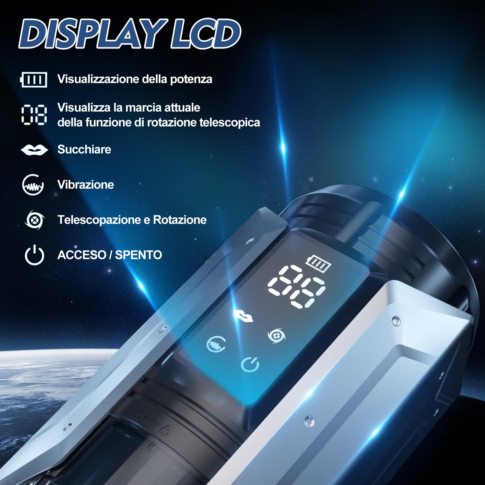 Masturbatore Uomo Masturbatore Automatico Sex Toys Uomo - Masturbtore per Uomini con 7 Modalità di Suzione & Vibrazione & Telescopico & Rotante Sextoys Masturbatore Maschile Sex Toy Uomo Vibratore