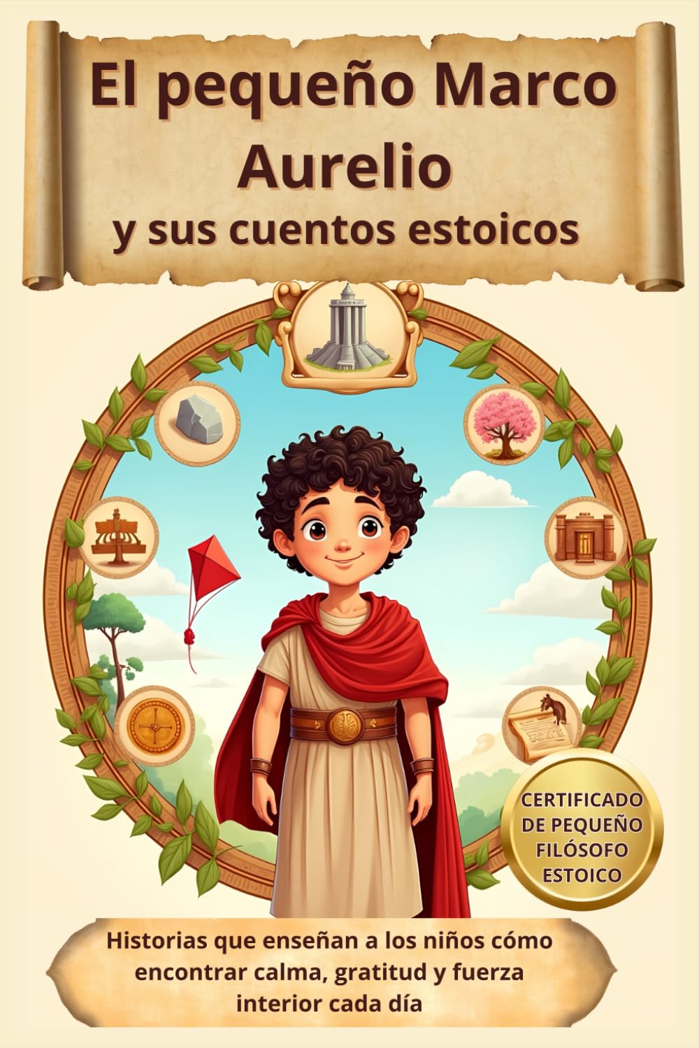 El pequeño Marco Aurelio y sus cuentos estoicos: Historias que enseñan a los niños cómo encontrar calma, gratitud y fuerza interior cada día (Spanish