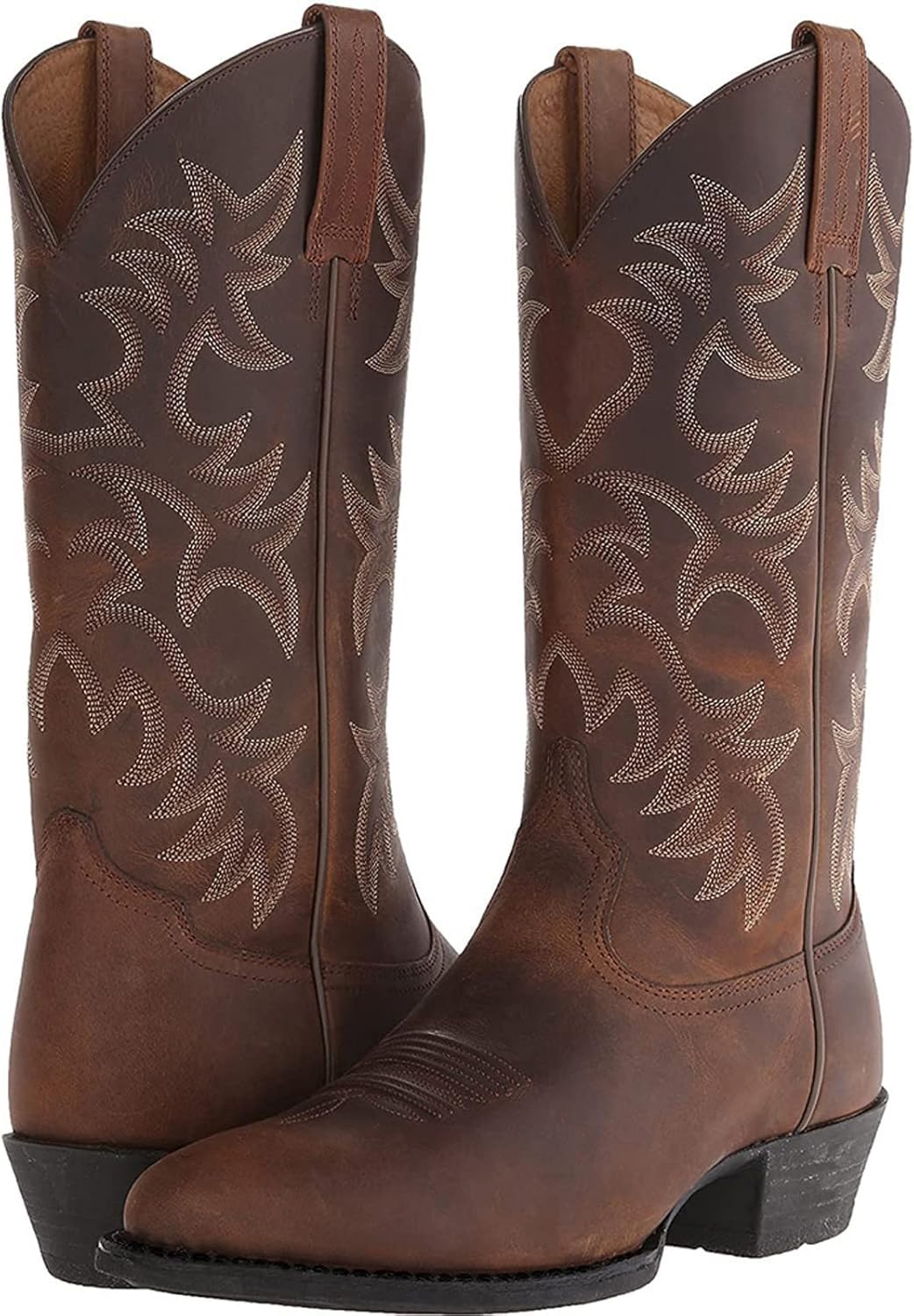 Vintage Western Cowboystiefel Leder Vintage Spitzschuh Medium Tube