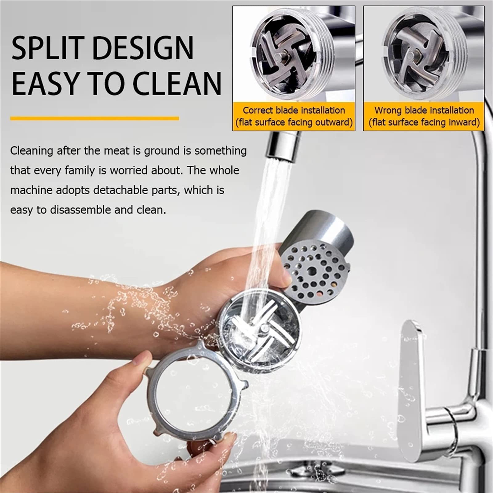 Amazon | 電動ミンサー 22.0V 800Wキッチン用電気肉挽き模型食品