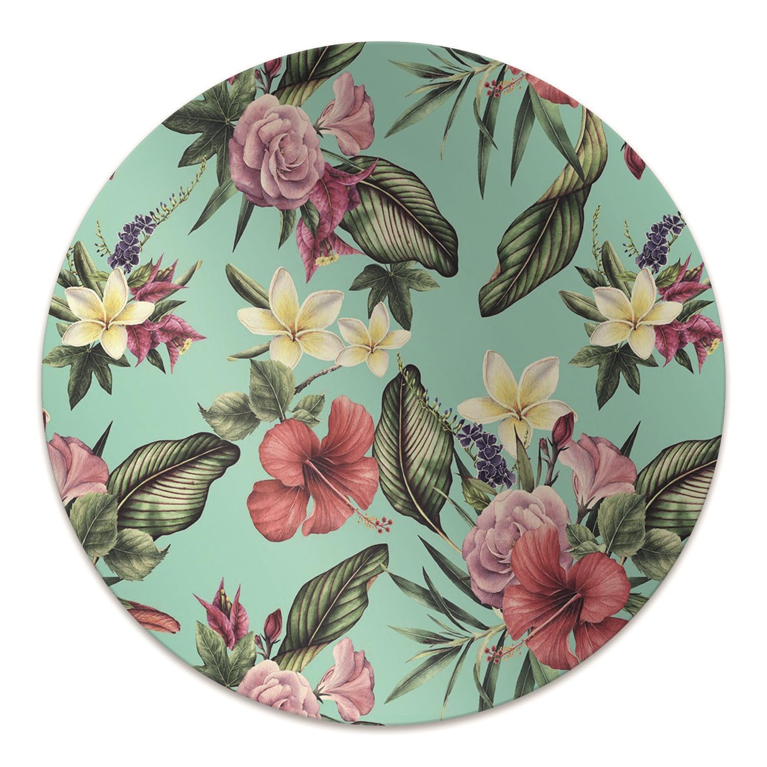 Tapis protection de sols pour chaise de bureau et salon motif floral pour préserver la maison