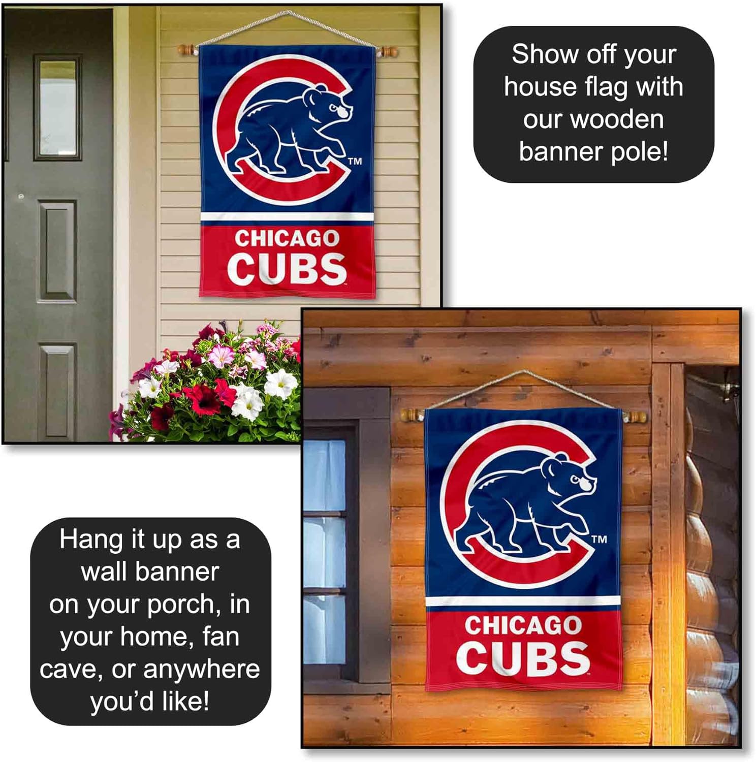 Chicago Baseball Two Sided House Flag - Image 5