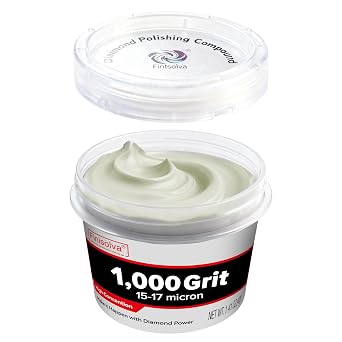 1.41 oz (40g) Diamond Polishing Compound with 30% Concentration of Diamond Powder 1,000 Grit 15-17 Microns Polishing Paste for Marble Glass Metal Rock Jewelry Resin Silver Chrome Gemstone