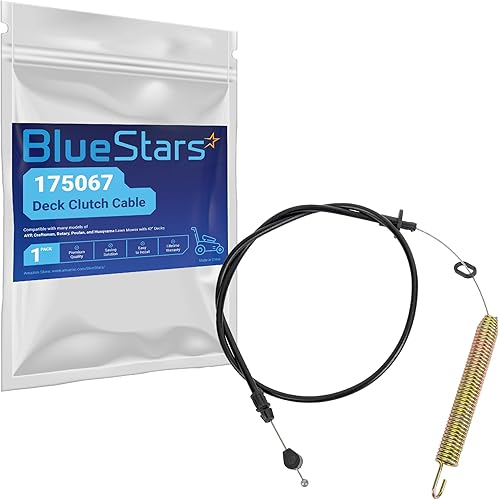 BlueStars 175067 169676 - Cable de embrague de cubierta, compatible con cortacéspedes Craftsman LT1000 LT2000 DLT 3000 AYP Husqvarna Poulan Ryobi de